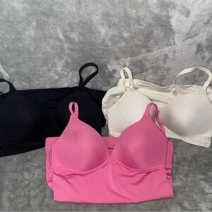 Old Navy Intimates Bra Camisole Combo Set of 3 (Pink, Black, White) Size XS